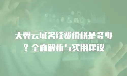 天翼云域名续费价格是多少？全面解析与实用建议