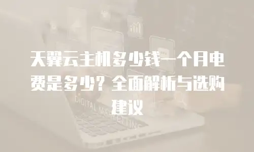 天翼云主机多少钱一个月电费是多少？全面解析与选购建议