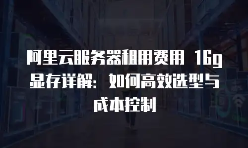 阿里云服务器租用费用 16g显存详解：如何高效选型与成本控制