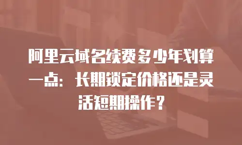 阿里云域名续费多少年划算一点：长期锁定价格还是灵活短期操作？