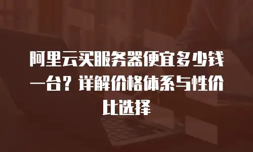 阿里云买服务器便宜多少钱一台？详解价格体系与性价比选择