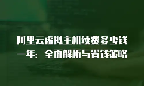 阿里云虚拟主机续费多少钱一年：全面解析与省钱策略