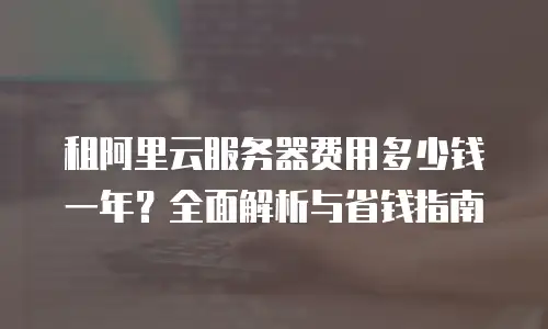 租阿里云服务器费用多少钱一年？全面解析与省钱指南