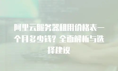 阿里云服务器租用价格表一个月多少钱？全面解析与选择建议