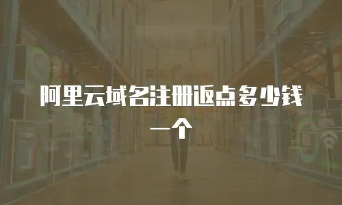 阿里云域名注册返点多少钱一个