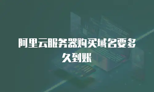 阿里云服务器购买域名要多久到账