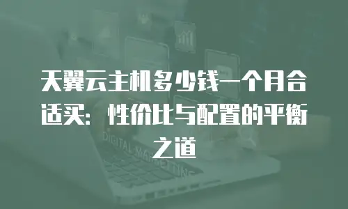 天翼云主机多少钱一个月合适买：性价比与配置的平衡之道