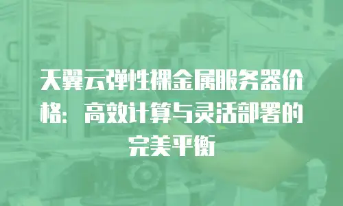 天翼云弹性裸金属服务器价格：高效计算与灵活部署的完美平衡