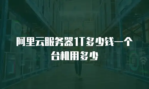 阿里云服务器1T多少钱一个台机用多少