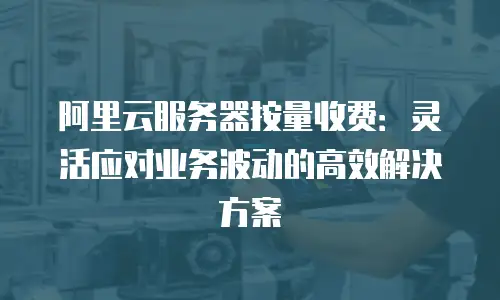 阿里云服务器按量收费：灵活应对业务波动的高效解决方案