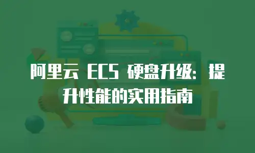 阿里云 ECS 硬盘升级：提升性能的实用指南