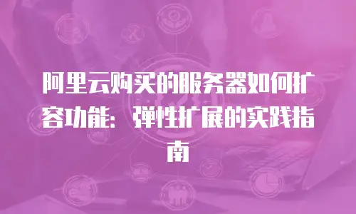 阿里云购买的服务器如何扩容功能：弹性扩展的实践指南