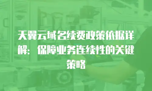 天翼云域名续费政策依据详解：保障业务连续性的关键策略