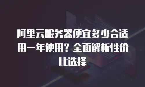 阿里云服务器便宜多少合适用一年使用？全面解析性价比选择