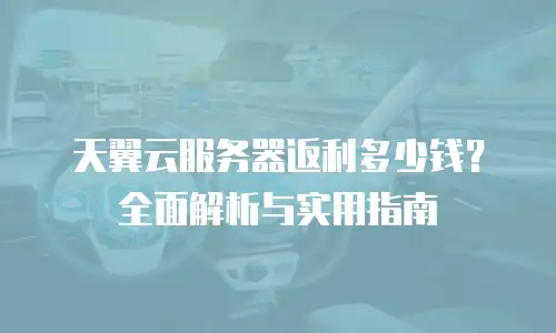 天翼云服务器返利多少钱？全面解析与实用指南