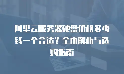 阿里云服务器硬盘价格多少钱一个合适？全面解析与选购指南