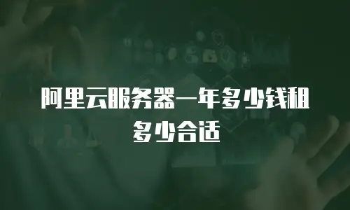 阿里云服务器一年多少钱租多少合适