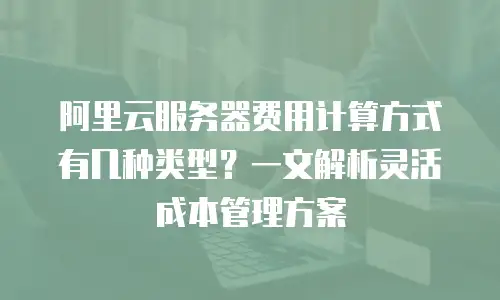 阿里云服务器费用计算方式有几种类型？一文解析灵活成本管理方案