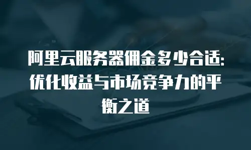 阿里云服务器佣金多少合适：优化收益与市场竞争力的平衡之道