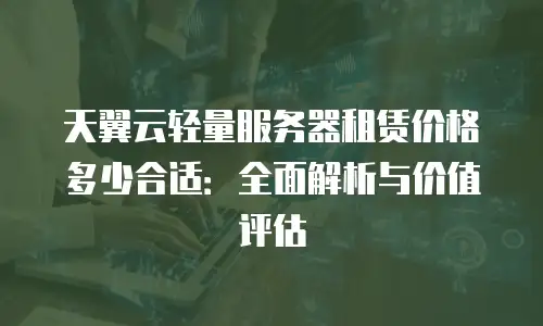 天翼云轻量服务器租赁价格多少合适：全面解析与价值评估