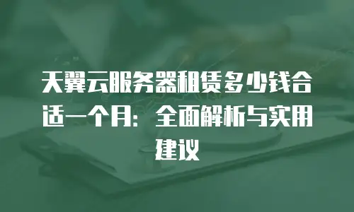 天翼云服务器租赁多少钱合适一个月：全面解析与实用建议