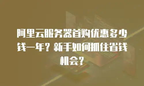阿里云服务器首购优惠多少钱一年？新手如何抓住省钱机会？