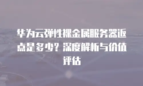 华为云弹性裸金属服务器返点是多少？深度解析与价值评估