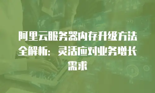 阿里云服务器内存升级方法全解析：灵活应对业务增长需求