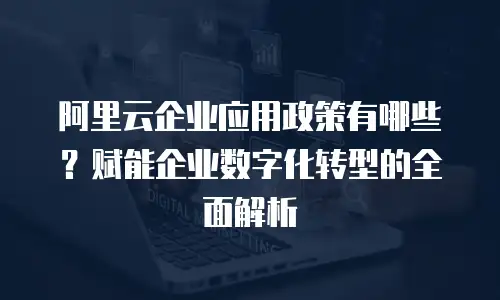 阿里云企业应用政策有哪些？赋能企业数字化转型的全面解析