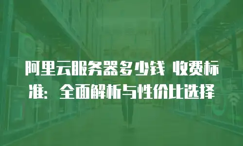 阿里云服务器多少钱 收费标准：全面解析与性价比选择