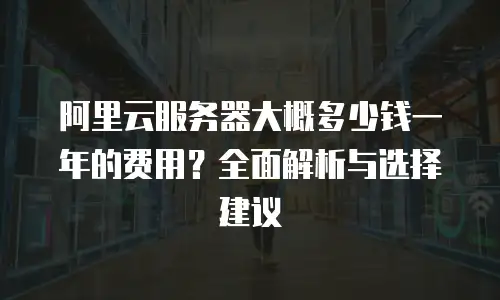 阿里云服务器大概多少钱一年的费用？全面解析与选择建议