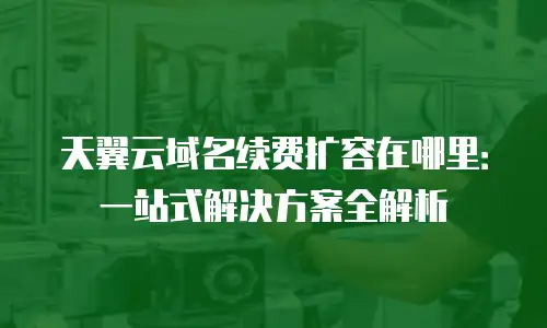 天翼云域名续费扩容在哪里：一站式解决方案全解析