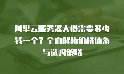 阿里云服务器大概需要多少钱一个？全面解析价格体系与选购策略