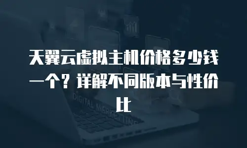 天翼云虚拟主机价格多少钱一个？详解不同版本与性价比