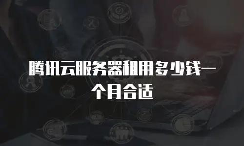 腾讯云服务器租用多少钱一个月合适