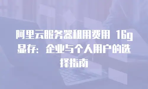阿里云服务器租用费用 16g显存：企业与个人用户的选择指南