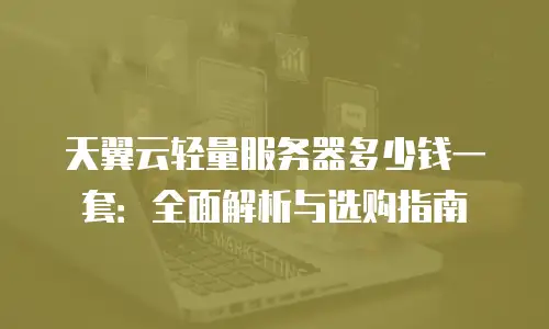天翼云轻量服务器多少钱一套：全面解析与选购指南