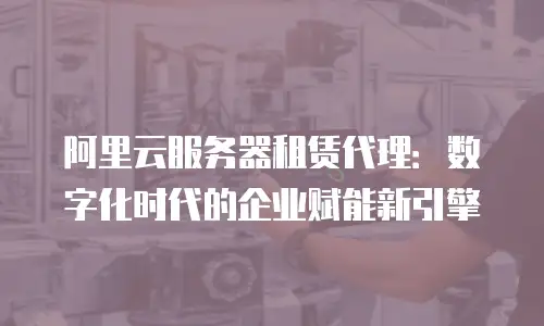 阿里云服务器租赁代理：数字化时代的企业赋能新引擎