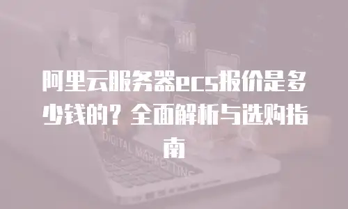 阿里云服务器ecs报价是多少钱的？全面解析与选购指南