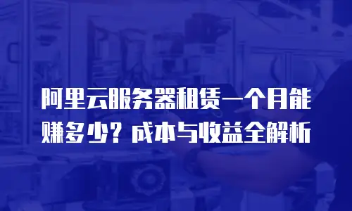 阿里云服务器租赁一个月能赚多少？成本与收益全解析