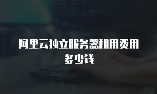 阿里云独立服务器租用费用多少钱