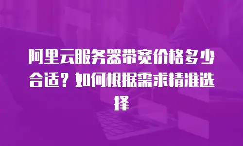 阿里云服务器带宽价格多少合适？如何根据需求精准选择