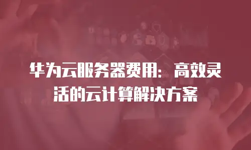 华为云服务器费用：高效灵活的云计算解决方案