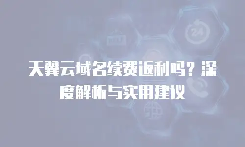 天翼云域名续费返利吗？深度解析与实用建议