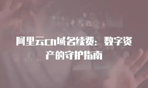 阿里云cn域名续费：数字资产的守护指南