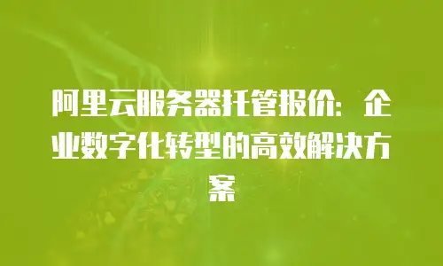 阿里云服务器托管报价：企业数字化转型的高效解决方案