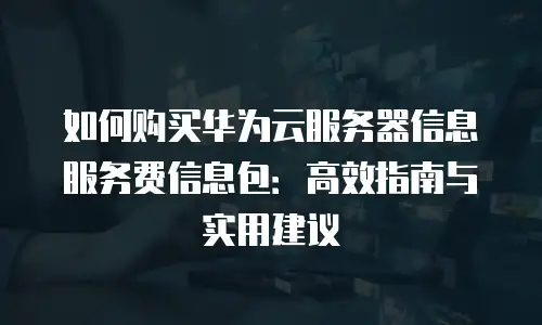 如何购买华为云服务器信息服务费信息包：高效指南与实用建议