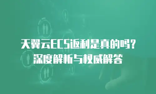 天翼云ECS返利是真的吗？深度解析与权威解答
