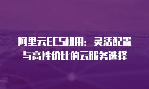阿里云ECS租用：灵活配置与高性价比的云服务选择