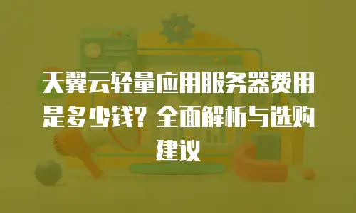 天翼云轻量应用服务器费用是多少钱？全面解析与选购建议